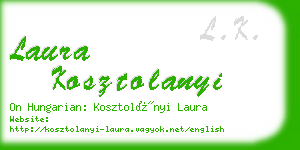 laura kosztolanyi business card